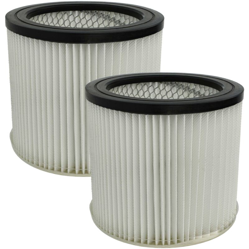 foto del prodotto vhbw 2x filtro a pieghe piatte compatibile con scheppach nts30 aspiratore umido secco nero bianco