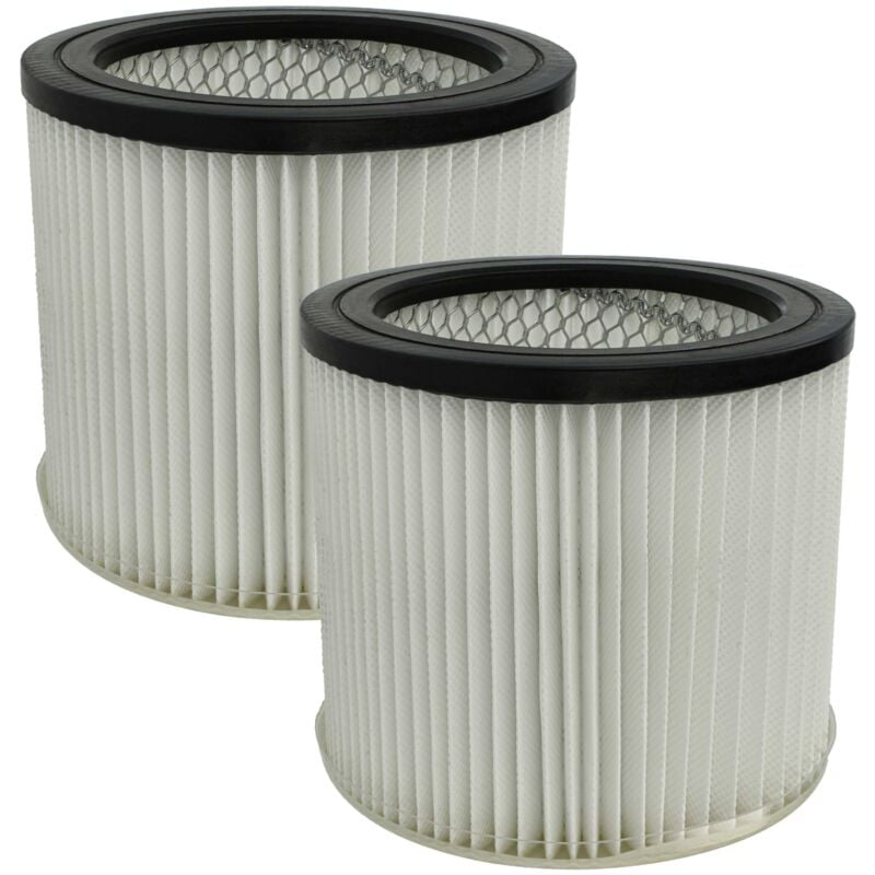 foto del prodotto vhbw 2x filtro a pieghe piatte compatibile con scheppach nts30 premium aspiratore umido secco nero bianco