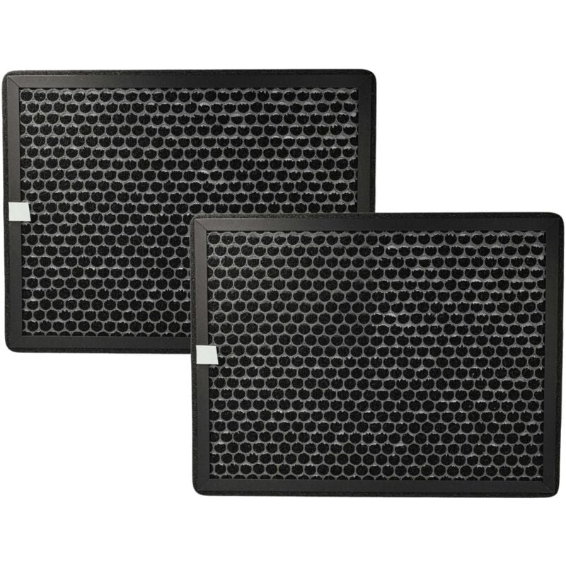 foto del prodotto vhbw 2x filtro ai carboni attivi compatibile con philips ac3829 10, ac2889 10, ac2887 10, ac2882 10 purificatore d aria filtro dell aria nero