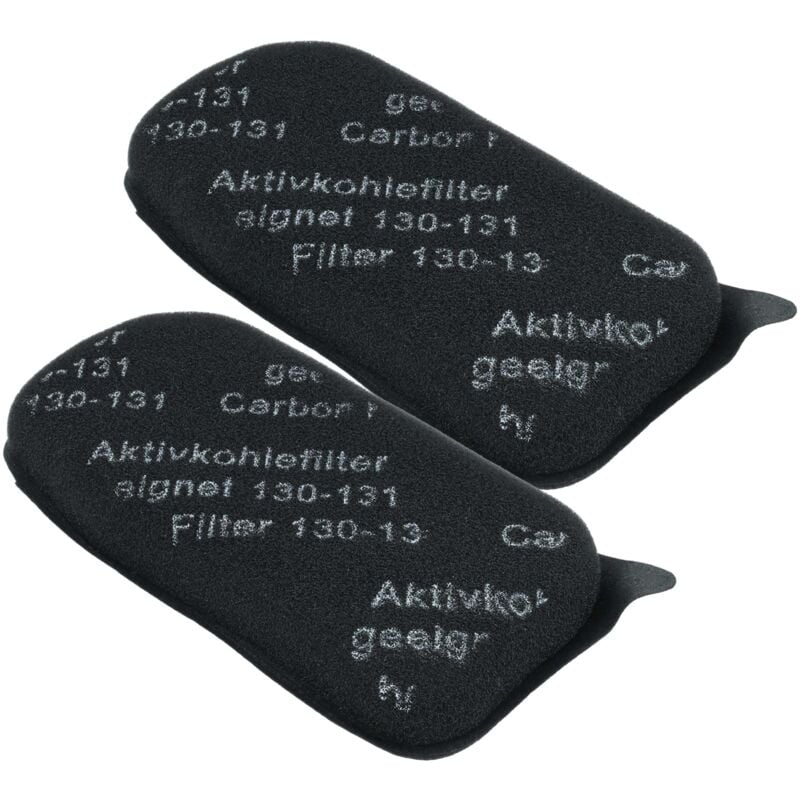 foto del prodotto vhbw 2x filtro ai carboni attivi compatibile con vorwerk folletto 131sc, 130, 131 aspirapolvere set di filtri, nero