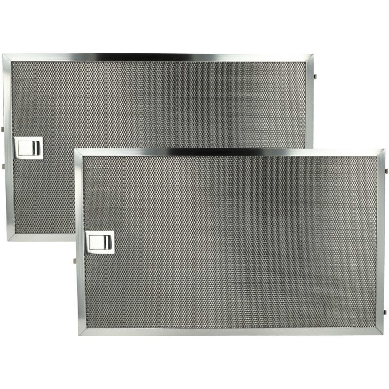 foto del prodotto vhbw 2x filtro anti grasso compatibile con miele da 6526 d puristic canto cappa da cucina 43,3 x 26,4 x 0,9 cm, acciaio inox