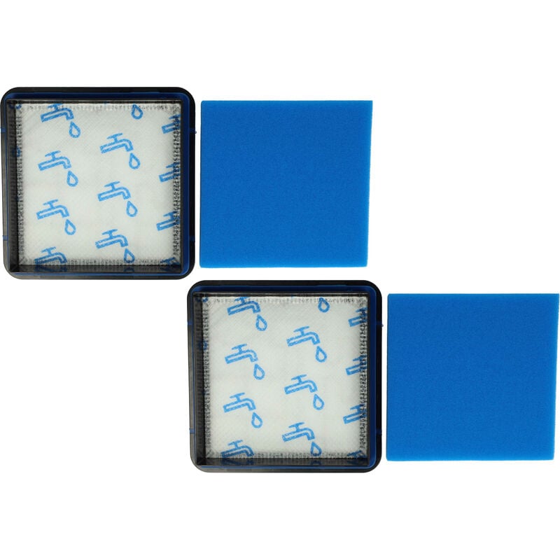 foto del prodotto vhbw 2x filtro combinato spugna salvamotore compatibile con philips powerpro compact fc9331 09, fc9332 09, fc9332 07, fc9333 07 aspirapolvere