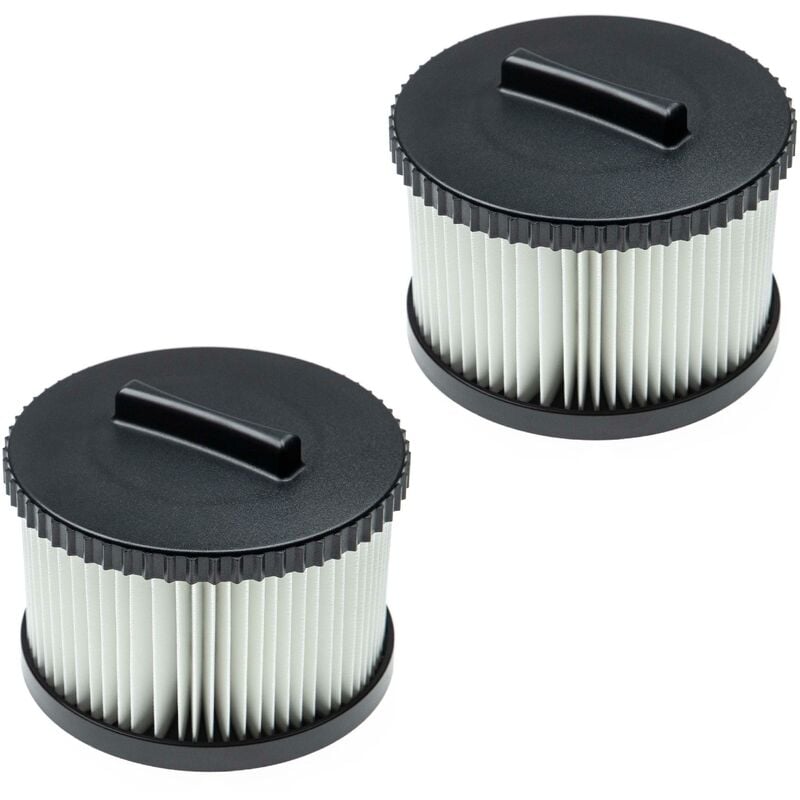 foto del prodotto vhbw 2x filtro compatibile con dewalt dwv010 typ 2, dwv012 typ 2, dwv902m l typ 2, dwv900 01l aspirapolvere filtro hepa nero bianco