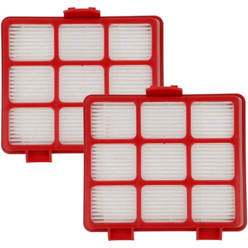 foto del prodotto vhbw 2x filtro compatibile con grundig gms 3600 aspirapolvere filtro aria di scarico, nero bianco rosso