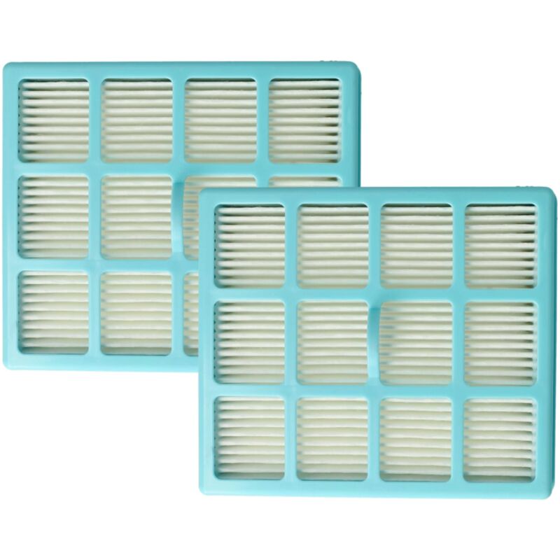 foto del prodotto vhbw 2x filtro compatibile con philips easy life fc8134 11, fc8136 01, fc8135 01, fc8142 01, fc8137 01 aspirapolvere filtro hepa blu bianco