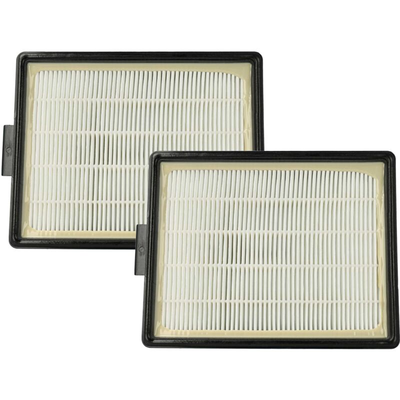 foto del prodotto vhbw 2x filtro compatibile con rainbow rexair e2, e aspirapolvere filtro hepa a pieghe piatte nero bianco
