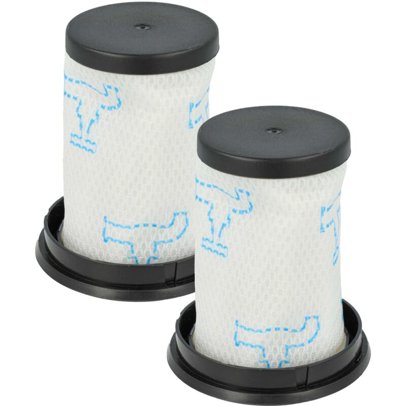 foto del prodotto vhbw 2x filtro di separazione compatibile con rowenta air force flex rh9572, rh9574 aspirapolvere filtro di ricambio, lavabile blu nero bianco
