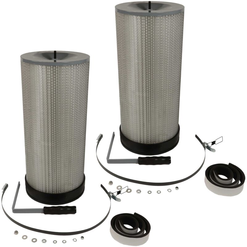 foto del prodotto vhbw 2x filtro per polveri sottili compatibile con holzmann abs850 impianto di aspirazione cartuccia filtrante con spazzola per la pulizia