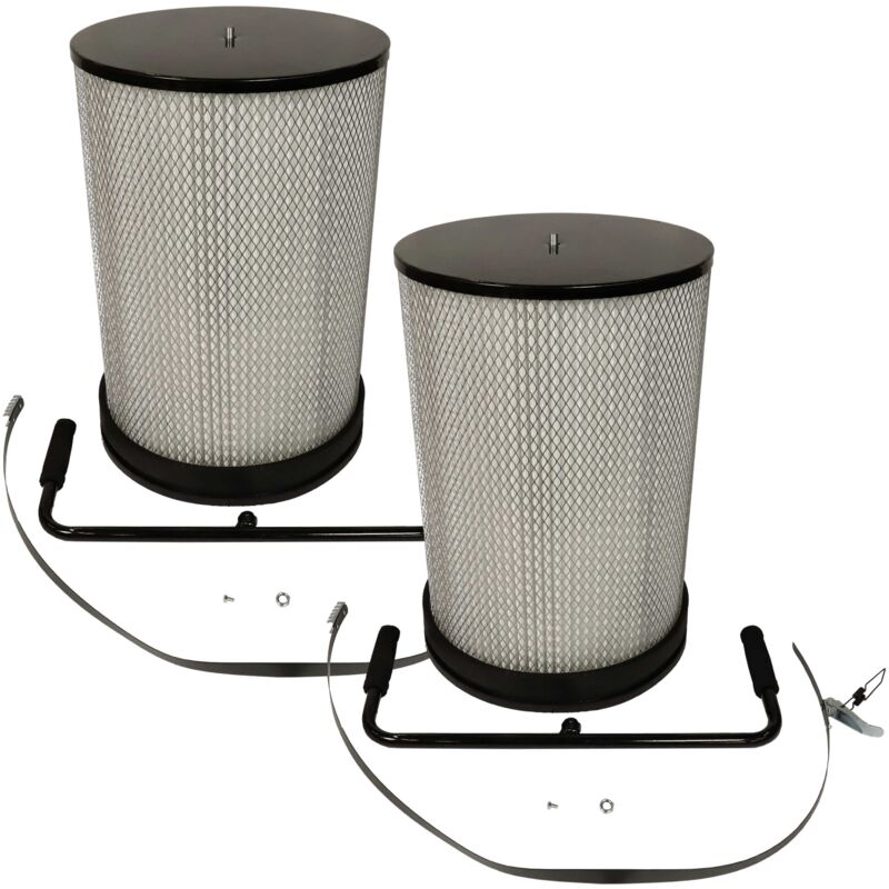 foto del prodotto vhbw 2x filtro per polveri sottili sostituisce hbm 7427 e model 1 per impianto di aspirazione cartuccia filtrante con spazzola per la pulizia
