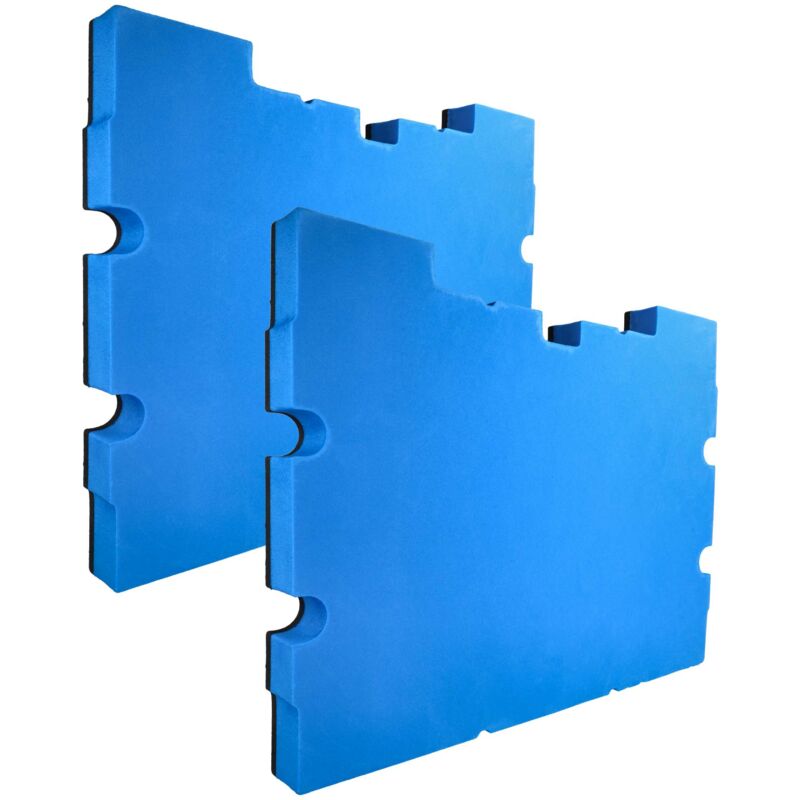 foto del prodotto vhbw 2x inserto compatibile con dewalt tstak iv dwst1 70706, tstak iii dwst1 70705 cassette degli attrezzi schiuma rigida, blu, 30mm