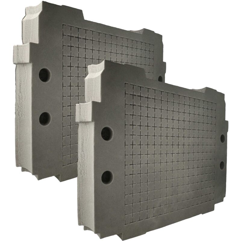 foto del prodotto vhbw 2x inserto compatibile con hikoki hit case i iv cassette degli attrezzi schiuma rigida gommapiuma, personalizzabile, grigio antracite