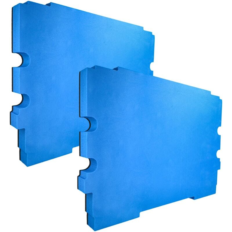 foto del prodotto vhbw 2x inserto compatibile con makita makpac 2, 1 cassette degli attrezzi schiuma rigida, blu, 30mm