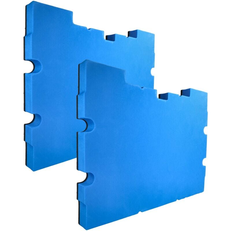 foto del prodotto vhbw 2x inserto compatibile con stanley tstak iv fmst1 71969, fatmax tstak iii fmst1 71968 cassette degli attrezzi schiuma rigida, blu, 30mm