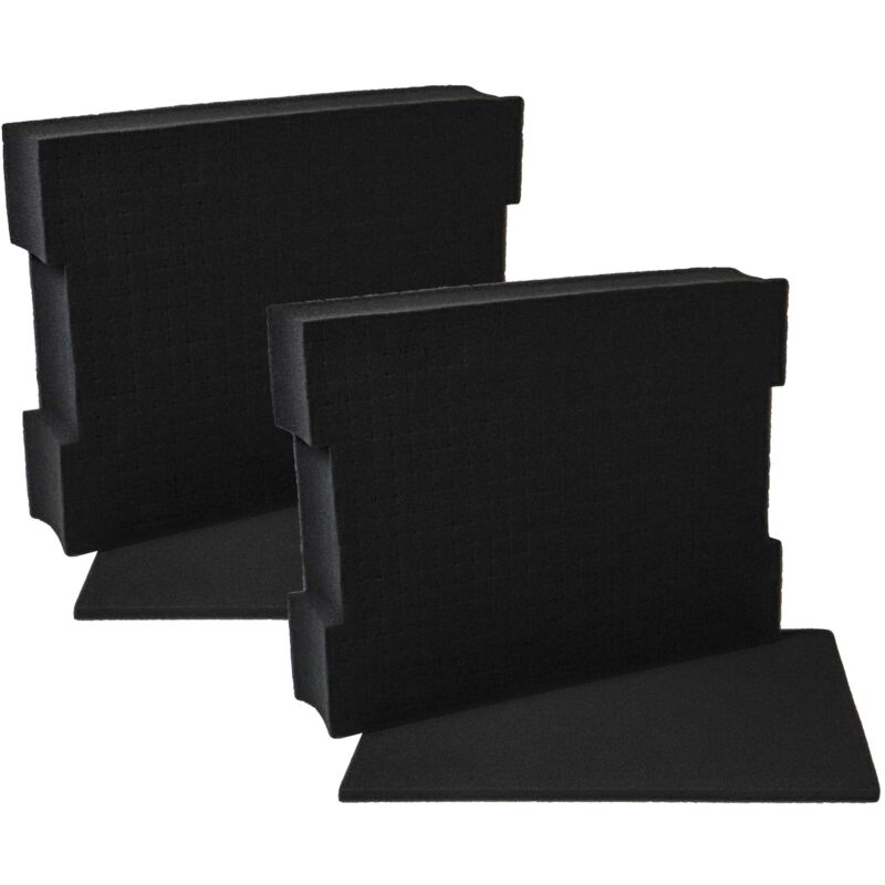 foto del prodotto vhbw 2x inserto con base compatibile con bosch l boxx 136 cassette degli attrezzi gommapiuma, personalizzabile, nero