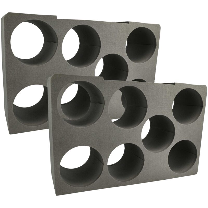 foto del prodotto vhbw 2x inserto per cartucce compatibile con bosch sortimo l boxx 374 cassetta, valigetta degli attrezzi inserto per 7 cartucce di schiuma nero