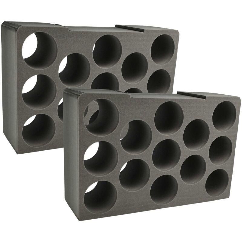 immagine 0 del prodotto vhbw 2x inserto per cartucce compatibile con bosch sortimo varoboxx 4 cassetta, valigetta degli attrezzi inserto per 13 cartucce di schiuma nero