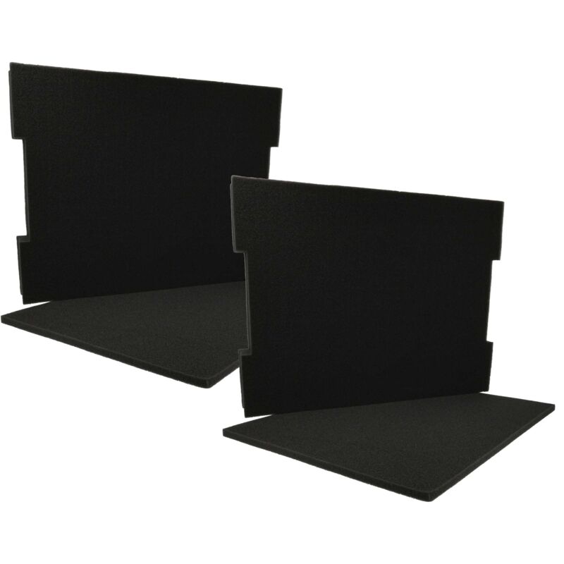 foto del prodotto vhbw 2x inserto sostituisce bosch 6000003672 per cassette degli attrezzi gommapiuma preforata, nero