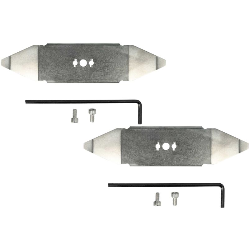 foto del prodotto vhbw 2x lama di ricambio compatibile con cub cadet 717415, 22axgald603, xr1 500 tagliaerba argento, in acciaio inox
