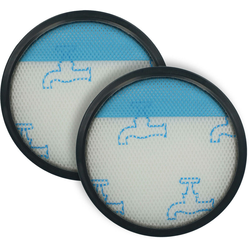 foto del prodotto vhbw 2x microfiltro igienico compatibile con rowenta swift power cyclonic ro2981ea aspirapolvere filtro dell aria bianco azzurro