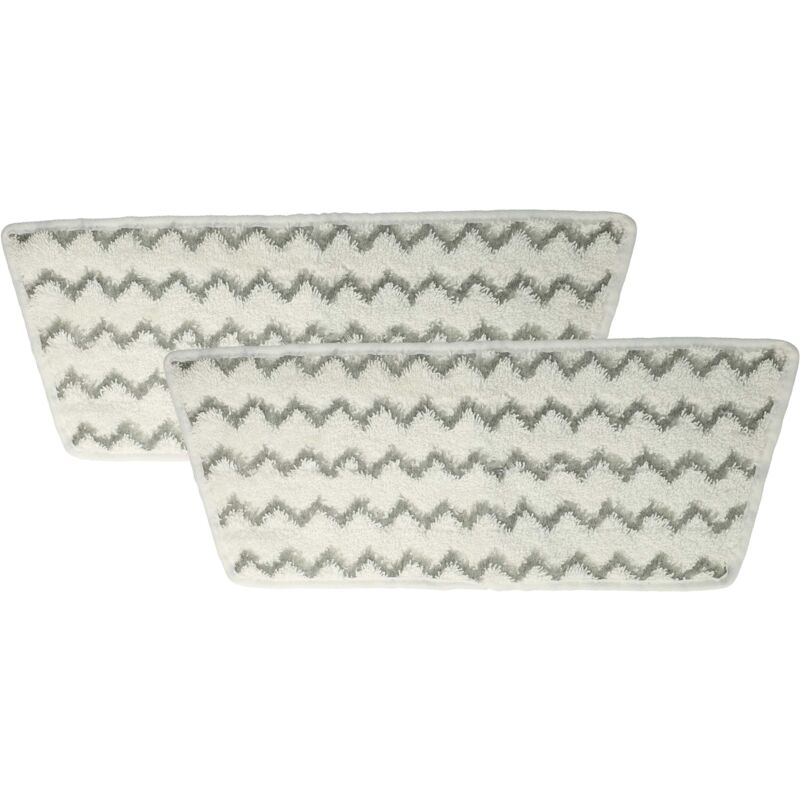 foto del prodotto vhbw 2x panno compatibile con vileda steam xxl scopa a vapore microfibra, bianco grigio