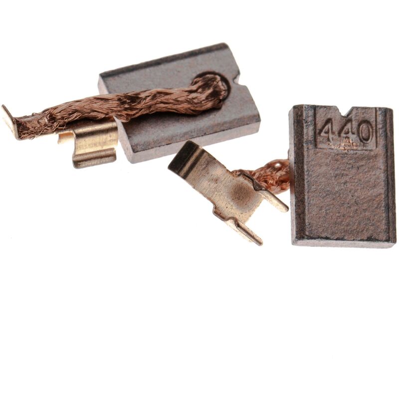 foto del prodotto vhbw 2x spazzola di carbone per motore 3 x 10 x 13,4mm compatibile con makita dda351, ddf441, ddf446, ddf448, ddf451, ddf454 utensile elettrico