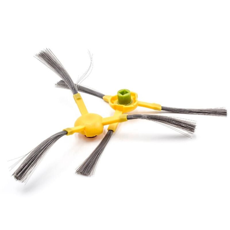 foto del prodotto vhbw 2x spazzola laterale compatibile con ecovacs deebot r95, r96, r98, slim robot aspirapolvere set spazzole, grigio giallo