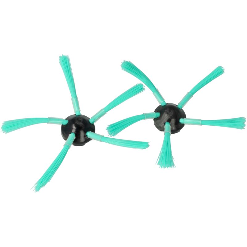 foto del prodotto vhbw 2x spazzola laterale compatibile con vorwerk folletto vr300, vr 300 robot aspirapolvere set spazzole, nero verde