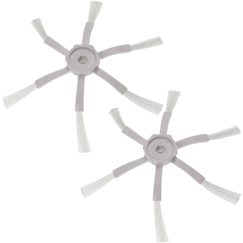 foto del prodotto vhbw 2x spazzola laterale compatibile con xiaowa e35, c10, e20, e25 robot aspirapolvere set spazzole, bianco