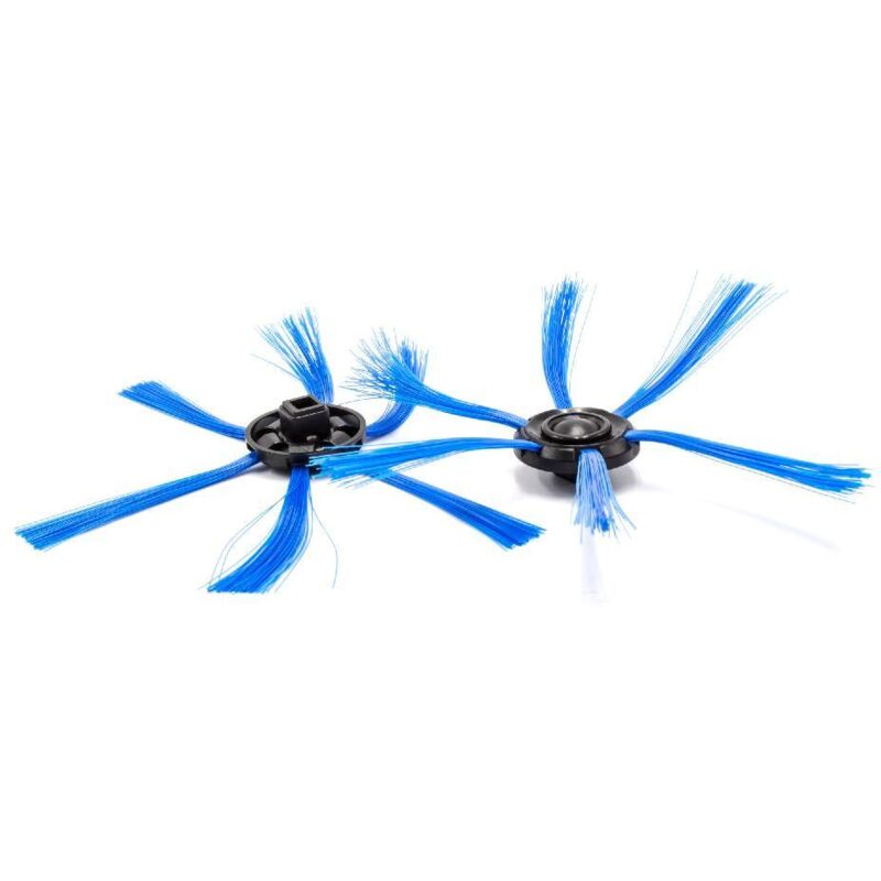 foto del prodotto vhbw 2x spazzola laterale di ricambio compatibile con philips smartpro fc8710, fc8774 robot aspirapolvere - set di spazzole, nero / blu