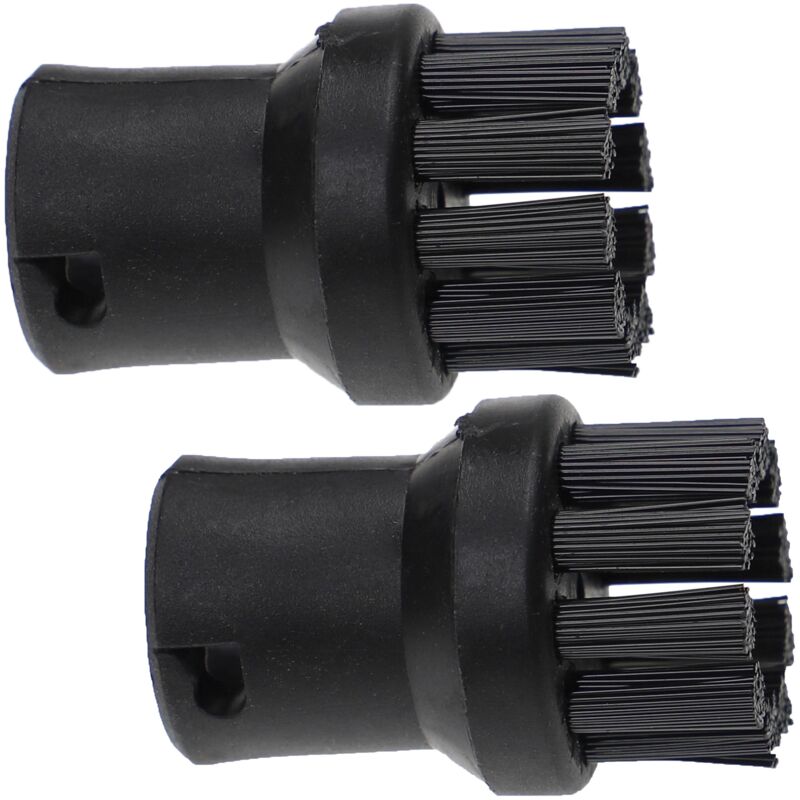 foto del prodotto vhbw 2x spazzola rotonda compatibile con k rcher sc jtk 10, sc 952, sc 6.800 cb, sc 902, sc 6.820 c, sc mini pulitore a vapore spazzola a vapore