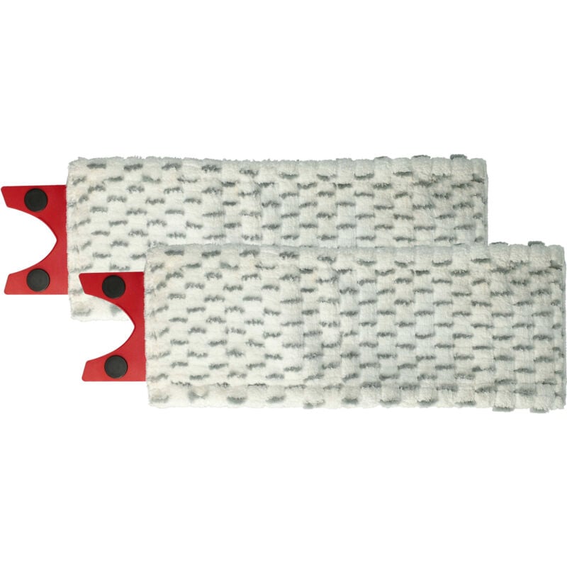 foto del prodotto vhbw 2x testina pulente compatibile con vileda 1 2 spray mocio, lavapavimenti microfibra, grigio bianco