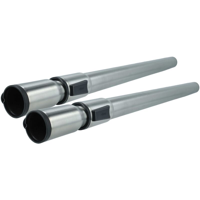 foto del prodotto vhbw 2x tubo compatibile con miele s8 uniq s8590 aspirapolvere con attacco da 35 mm, 60 100 cm, nero argento