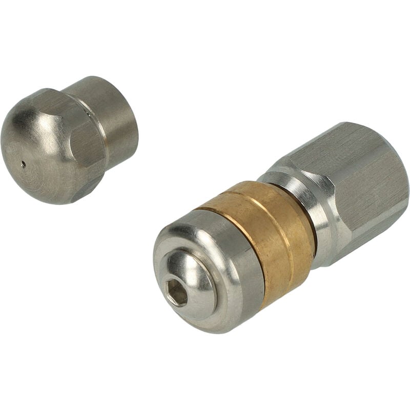 foto del prodotto vhbw 2x ugello sturatubi compatibile con kr nzle , k 2175 ts t, profi 15 120 ts idropulitrice filettatura da 1 8 , rotante a getto fisso