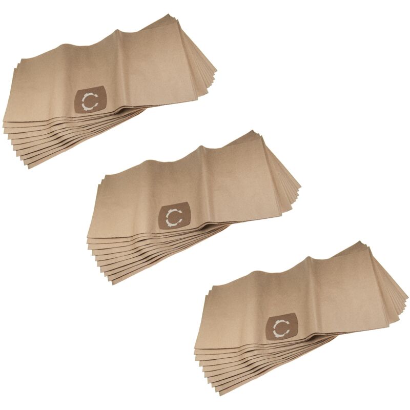 foto del prodotto vhbw 30x sacchetti compatibile con aquavac 25 30 l container aspirapolvere in carta, 33,1cm x 77,7cm, beige