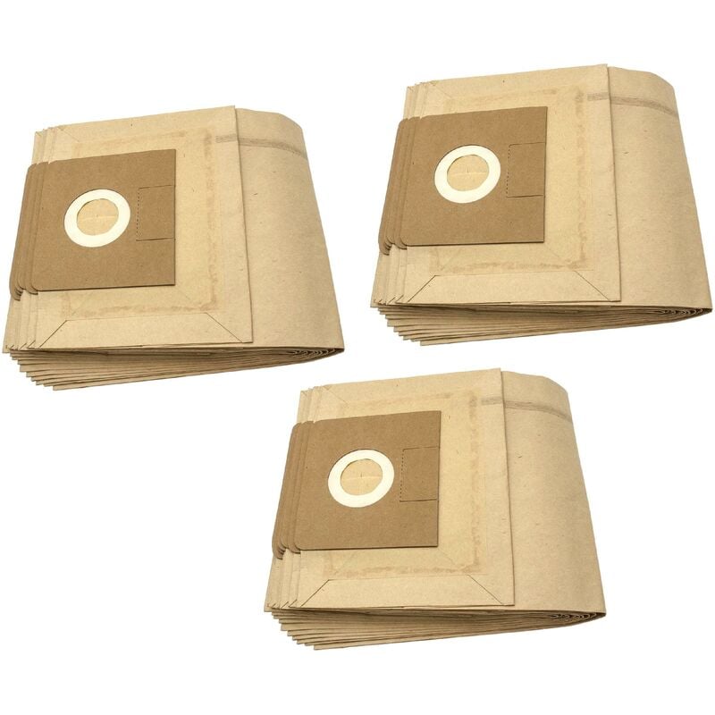 foto del prodotto vhbw 30x sacchetti compatibile con k rcher e, te, 2000 e, 3500 e, 3501, nt 14 1 classic, nt 14 1 eco aspirapolvere in carta, marrone
