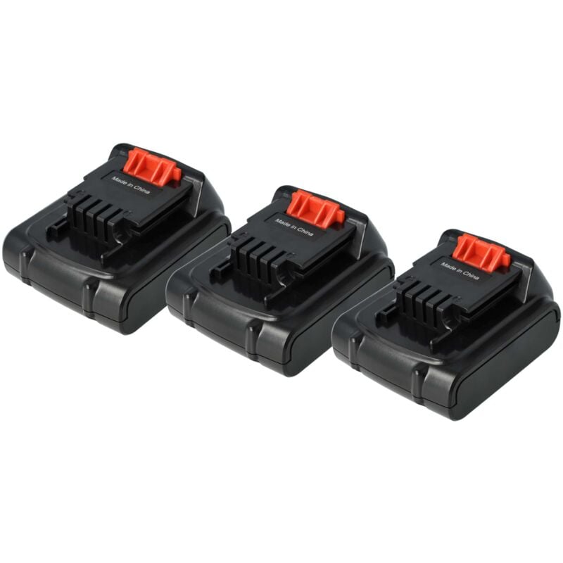 foto del prodotto vhbw 3x batteria compatibile con black decker epl14, epl148, ldx116, ldx116c, asl148kb, ldx120c utensile elettrico 2000 mah, li ion, 14,4 v 