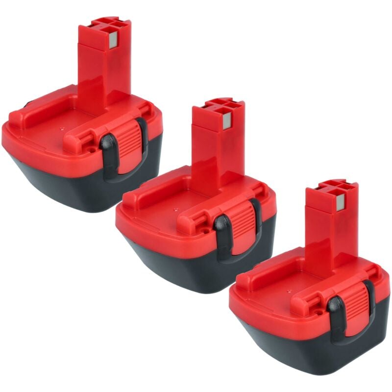 foto del prodotto vhbw 3x batteria compatibile con bosch gsr 12 2, jan 55, gsr 12 1, gsr 12v, psr 12, pag 12, psb 12 ve 2 utensile elettrico 3000 mah, nimh, 12 v 