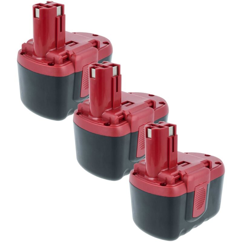 foto del prodotto vhbw 3x batteria compatibile con bosch psb 24ve 2, saw 24v, gsr 24ve 2, gst 24v utensile elettrico 2000 mah, nimh, 24 v 