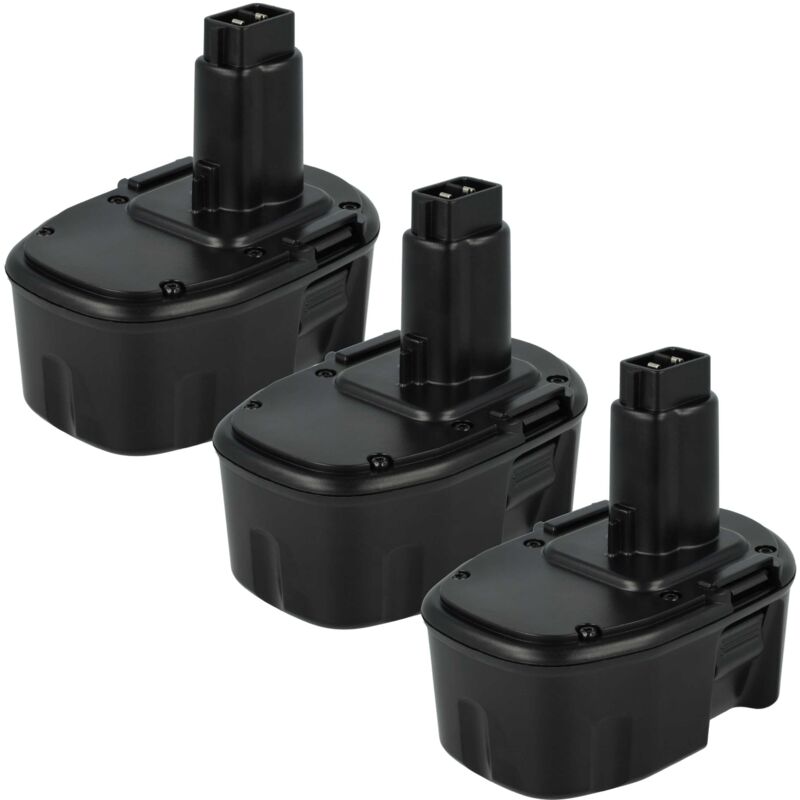 foto del prodotto vhbw 3x batteria compatibile con dewalt dc735ka, dc735kb, dc757ka, dc757kb, dc830kb, dc835kb, dc930ka attrezzo da lavoro 3000 mah, nimh, 14,4 v 