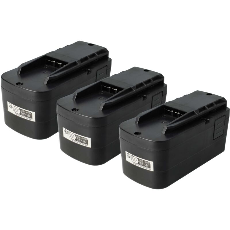 foto del prodotto vhbw 3x batteria compatibile con festo festool bps12s, c12, c12li, t12 3 utensile elettrico 2000 mah, nimh, 12 v 