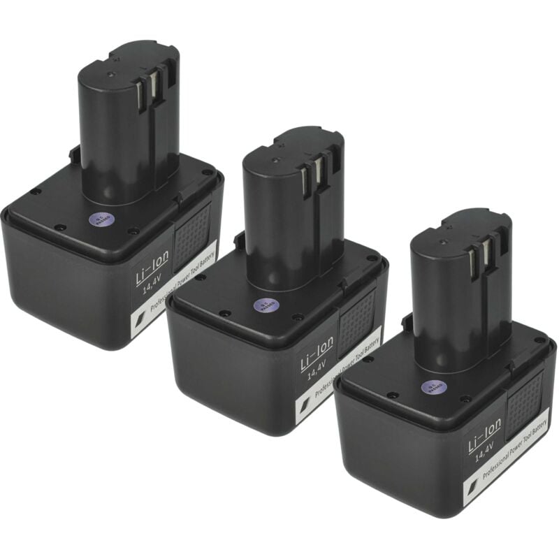 foto del prodotto vhbw 3x batteria compatibile con gesipa accubird, firebird utensile elettrico, utensile per montare rivetti ciechi (1500 mah, li-ion, 14,4 v)