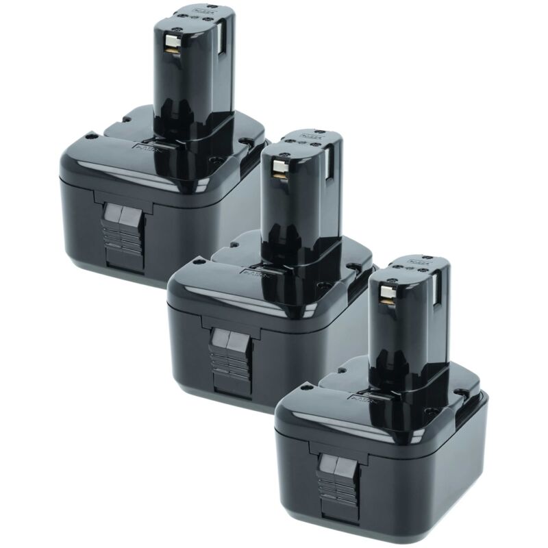 foto del prodotto vhbw 3x batteria compatibile con hitachi ds12dvf3, ds 12dvf3, dw18d, dw 18d, fds12dvc attrezzi da lavoro 2100 mah, nimh, 12 v 