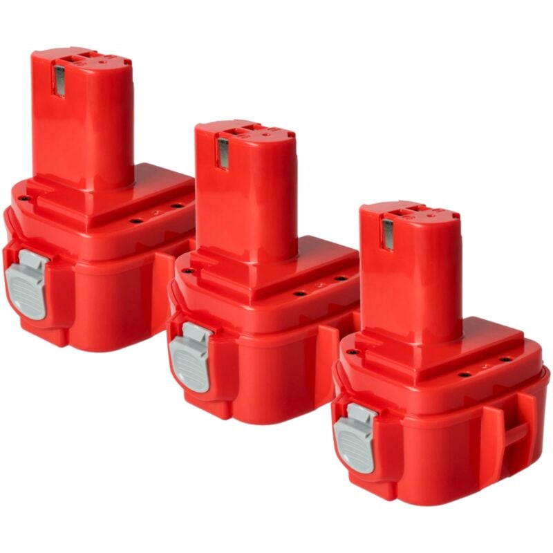 foto del prodotto vhbw 3x batteria compatibile con makita 4191dwa, 4191d, 4331d, 4191dz, 4013dz, 4331dwae, 4191dwae, 4191dwd utensile elettrico 1500 mah, nimh, 12 v 