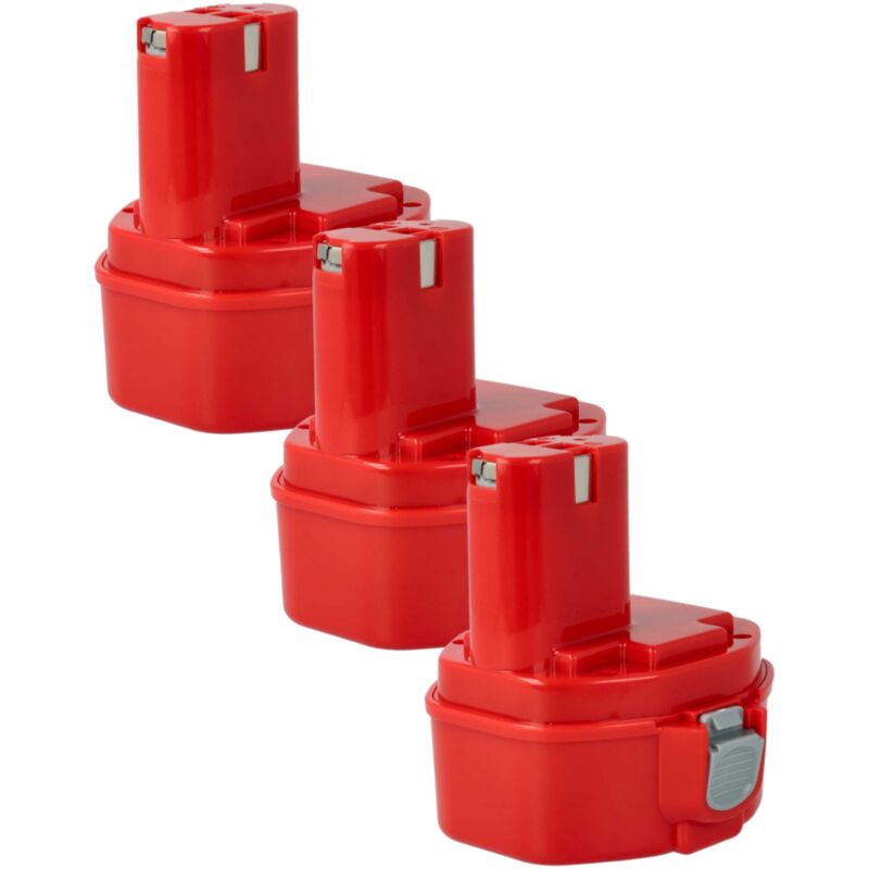 foto del prodotto vhbw 3x batteria compatibile con makita 6336dwa, 6336d, 6336dwae, 6333da, 6333dwae, 6333dwa, 6333dwbe utensile elettrico 1500 mah, nimh, 14,4 v 