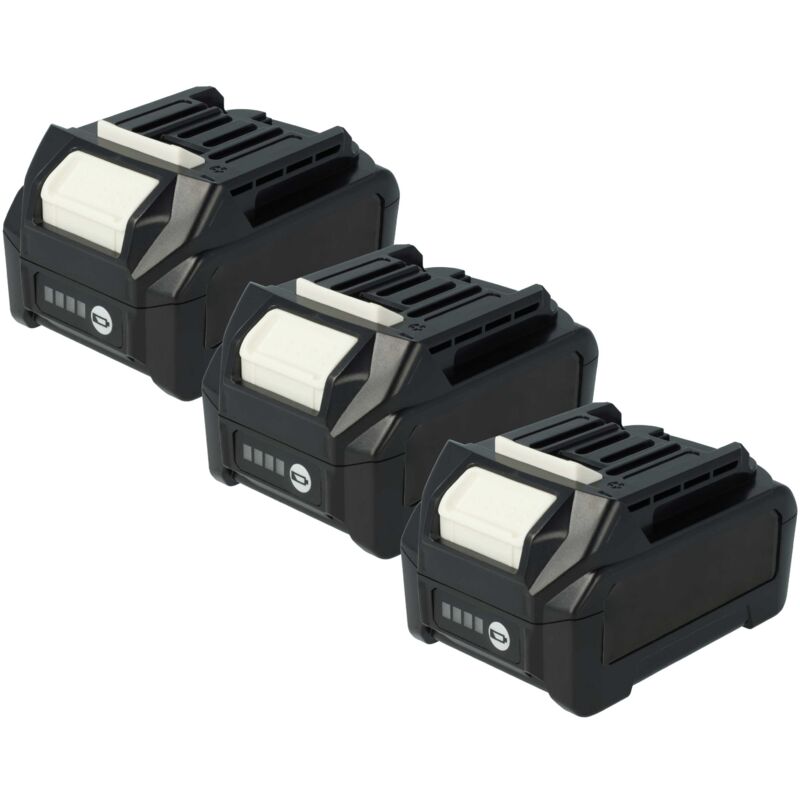 foto del prodotto vhbw 3x batteria compatibile con makita uc004gz, uc004g, uc006g, uc002gz, uc003gz, uc006gz, uc003g utensile elettrico 3000 mah, li ion, 40 v 
