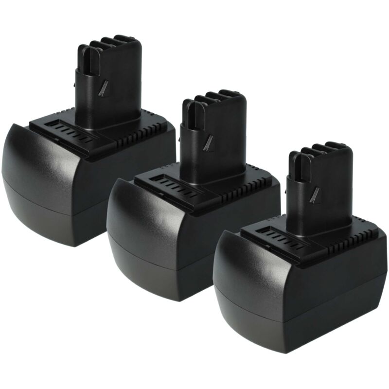 foto del prodotto vhbw 3x batteria compatibile con metabo bz 12 sp, ssp 12, bsz 12 impuls, bsz 12 premium, bs 12 sp, bsz 12 utensile elettrico 1500 mah, nimh, 12 v 