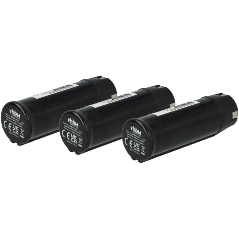 foto del prodotto vhbw 3x batteria compatibile con ryobi csd42l, hp53lk, rgs410, rlp416, ap4700, ap4001, ap4302 utensile elettrico 2000 mah, li-ion, 4 v