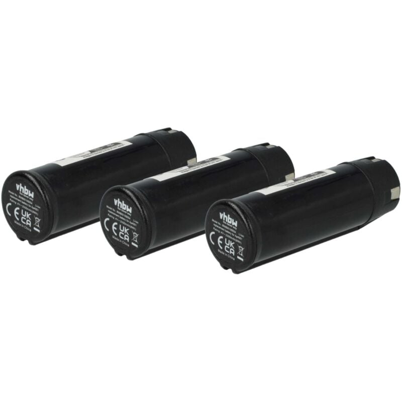 foto del prodotto vhbw 3x batteria compatibile con ryobi rp4020 digital multimeter, rp4310, rp4300, rp4400, rp4400 flashlight utensile elettrico (2000 mah, li-ion, 4 v)