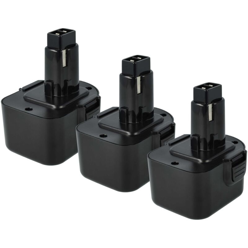foto del prodotto vhbw 3x batteria compatibile con w rth bs12a power, 700900320 utensile elettrico 3000 mah, nimh, 12 v 