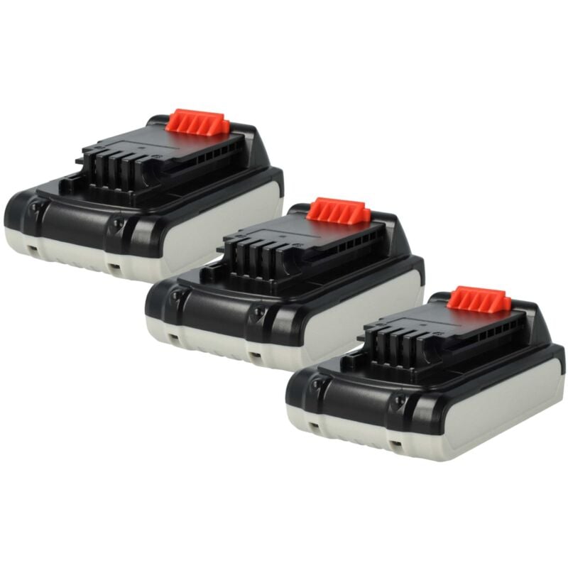 foto del prodotto vhbw - 3x batteria sostituisce black decker lb018-ope, a1518l per utensile elettrico (2000 mah, li-ion, 18 v)
